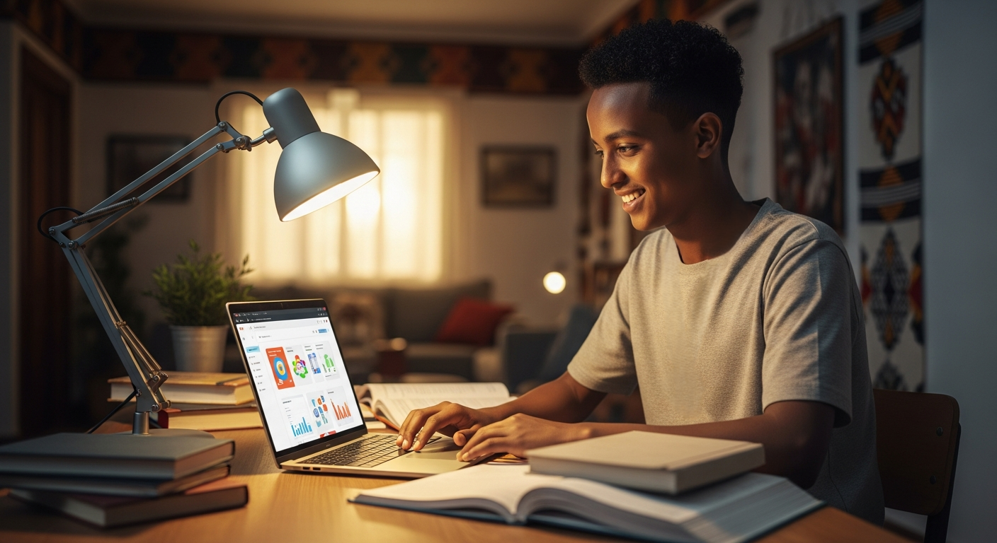 Diverse group of students collaborating in modern classroom